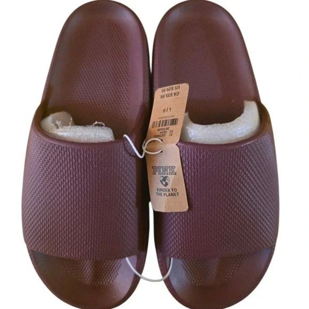 Victoria's Secret PINK Women's Pink Slide Sandals Size L 9-10 425565 QAX